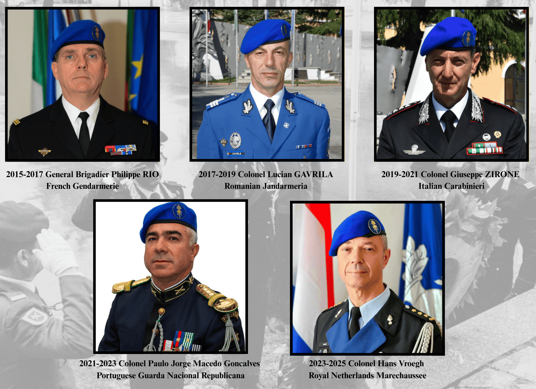 Former EUROGENDFOR Commanders, image size:1787x1298